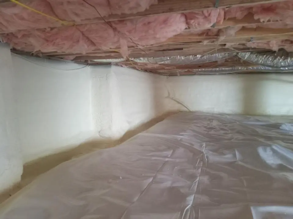 Crawl space encapsulation with closed-cell spray foam for Metal Roof Coating in Pleasant Prairie