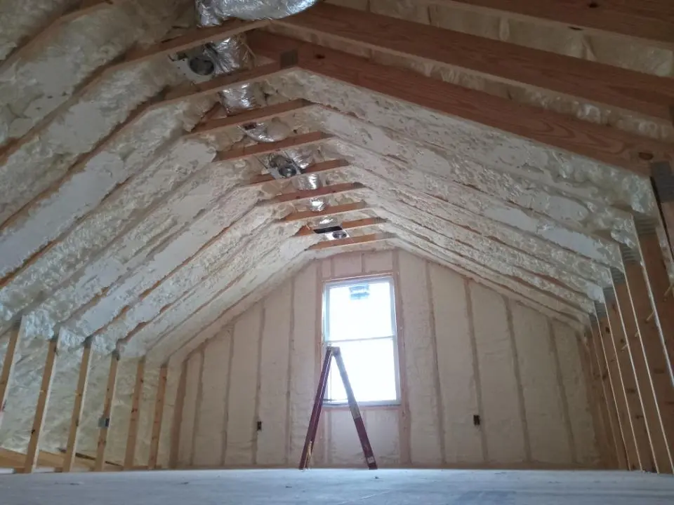 Spray foam roofing application for Crawl Space Insulation project in Pleasant Prairie